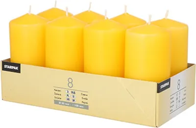 Productafbeelding van PAPSTAR 17986 Papstar Kerzen goldgelb 8St