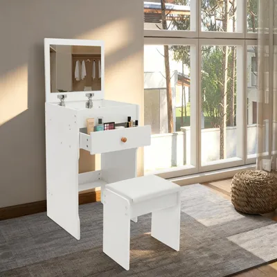 Produktbild von Schminktisch mit Spiegel und Schubladen für das Schlafzimmer