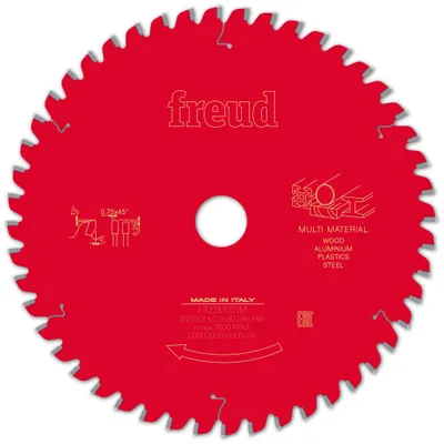 Image de Lame pour scie circulaire portative FREUD - Ø250 2,4/2 AL30 Z48 TPB 0° - F03FS09888 -FR23M001M