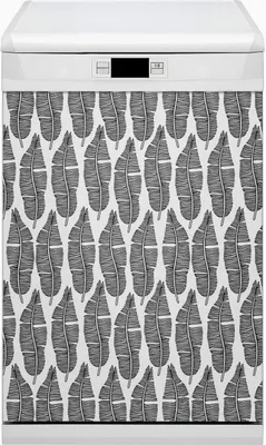 Produktbild von Dekorative Magnetmatte Küche Geschirrspüle 45x80 cm  Magnet für Spülmaschine  - Muster in Blättern