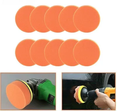 Immagine prodotto di Set da 10 dischi di lucidatura in spugna da 6" per lucidatrici per auto, set di dischi di lucidatura in spugna, tamponi di lucidatura da 150 mm, spugna, 150 mm