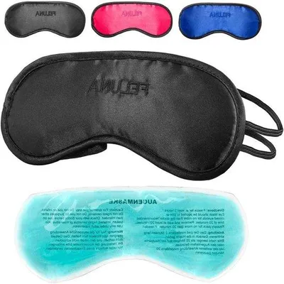 Productafbeelding van Slaapmasker met koelpad, verstelbaar, geschikt voor migraine, zwart