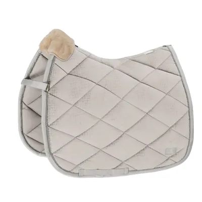 Produktbild von Eskadron Platinum Schabracke " VELVET CROCO " Form - Pony-Dressur Farbe - pearlgrey