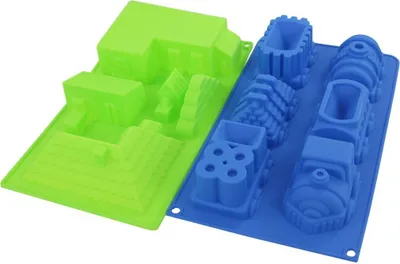 Produktbild von Basic Siliconen Bakvorm Trein/Huis 17X5X30 Cm