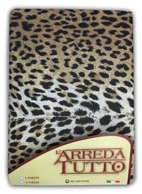Immagine prodotto di Grande sciarpa/coperta da letto con motivo leopardato - 100% cotone, per letto matrimoniale