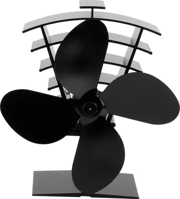 Image de Ventilateur de cheminée à 4 pales, à chauffage, destiné à la diffusion de la chaleur pour les poêles à bois et les cheminées