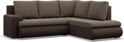 Produktbild von Rechts Ecksofa mit Schlaffunktion Foresta, Ottomane,  Braun + Braun