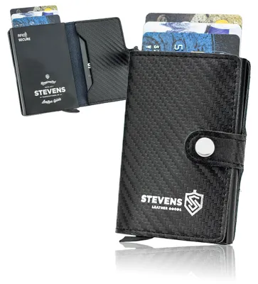 Obrázek produktu pro Pánská peněženka STEVENS Slim RFID černá 9,5x6,5 cm univ