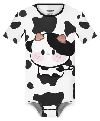 Imagen del producto de SolidKeus - Body de algodón de manga corta con estampado de vacas para hombre