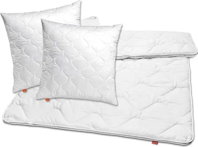 Produktbild von sleepling - Bettdecke & Kopfkissen, 2 Kopfkissen 80 x 80 cm + 4-Jahreszeitendecke 200 x 200 cm, weiß