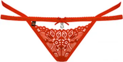 Produktbild von Obsessive 838-THO-3 S/M, Unterhosen, Stringtanga-Höschen, Weiblich, Rot, Einfarbig, S/M