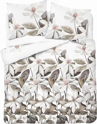 Produktbild von Bettwäsche, Baumwollsatin, hohe Qualität 160x200 5481b Beige Blätter