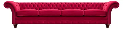 Produktbild von Roter Chesterfield Viersitzer Designer Polstermöbel Wohnzimmer Couchen