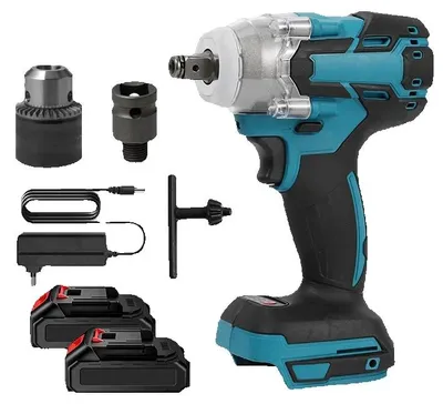 Immagine prodotto di Avvitatore a percussione a batteria - 520 Nm - Motore brushless - Attacco quadrato da 1,27 cm - 2 batterie