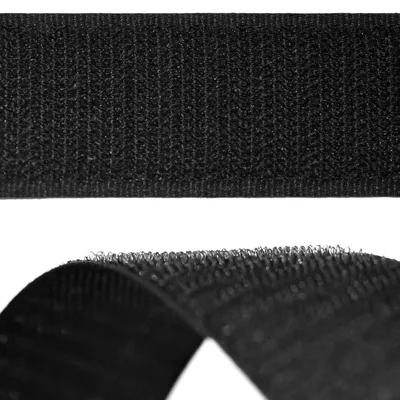 25m Hakenband Klettverschluss, schwarz 38mm