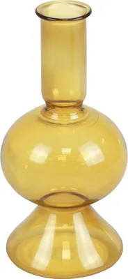 Produktbild von Moderne Mini Glasvase Gelb Ø8cm Dekovase Blumenvase Tischdeko