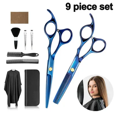 Produktbild von Friseurscheren, Scherensets, Effilierscheren aus Edelstahl, Friseurscheren, Effilier- und Texturierscheren. Professionelle Friseursets.