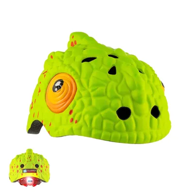 Image de Casque de vélo pour enfants | Caméléon vert | Crazy Safety | EN1078
