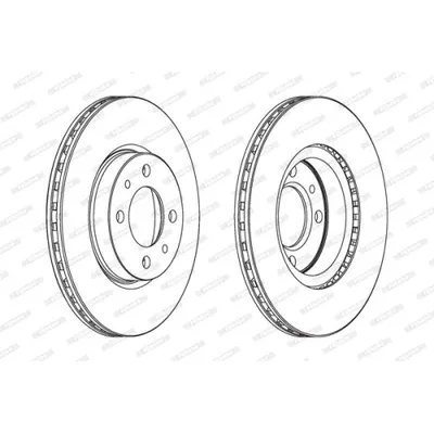Produktbild von 2 Bremsscheibe FERODO DDF521 PREMIER für ALFA ROMEO FIAT LANCIA, Vorderachse