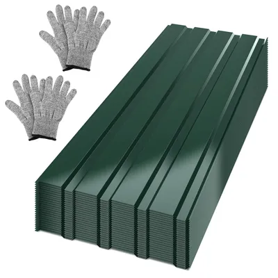 Productafbeelding van Set van 24 Trapeziumvormige Dakplaten van Staal, 115 x 45 cm