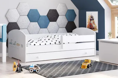 Obrázek produktu pro Dětská postel LUK 160x80 se šuplíkem - Dinosauři