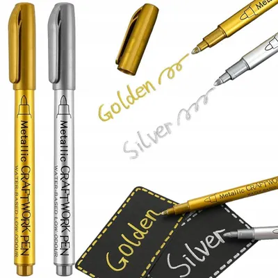 Produktbild von Titanum Metallic Marker Set Gold & Silber