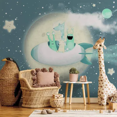 Produktbild von Vlies Fototapete - Space Adventure - Second Variant 150x105 cm Für Kinder e-A-10008-a-b
