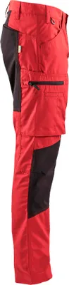 Image de Pantalon maintenance polycoton stretch rouge/noir T48 - BLÅKLÄDER - 145918455699C54