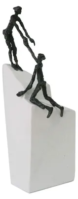Bronzeskulptur Met zijn tweeën geht III, Höhe 25 cm, bronsfarben