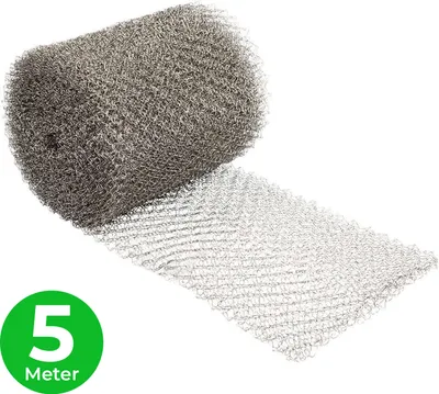 Produktbild von VerminBuster Mäusenetz – 5 m x 15 cm – Rattennetz – Edelstahl-Abwehrnetz – Stoßfugengitter