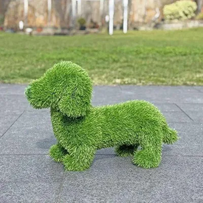 Produktbild von AniPlants Gartendeko Dackel 45 cm – Niedliche Gartenfigur für Hundefreunde in Grasoptik