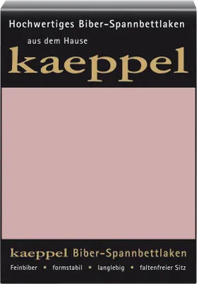 Produktbild von Kaeppel Biber Bettlaken Betttuch 100 x 200 cm Spannbettlaken 14 Farben Uni, Farbe:Rosé