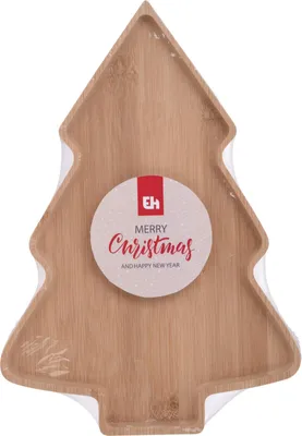 Zdjęcie produktu dla Talerz drewniany choinka XMAS