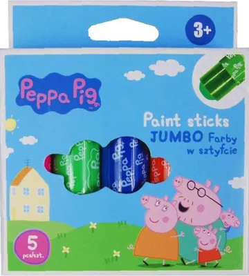 Immagine prodotto di Colori in stick Jumbo 5 colori Peppa Pig Astra
