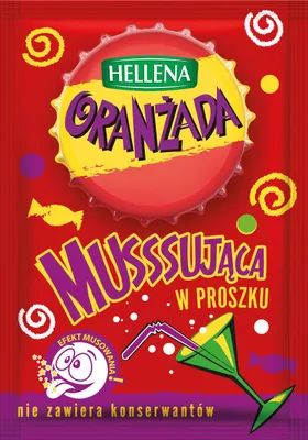 Produktbild von Hellena Orangen-Brausepulver mit fruchtigem Orangengeschmack, Getränkepulver, 18 g Einzelportion