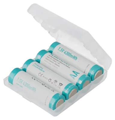 Image de 4 piles Keeppower AA P1450i2 avec une batterie Li-ion de 1,5 V, d'une capacité de 2866 mAh et d'une énergie de 4300 mWh