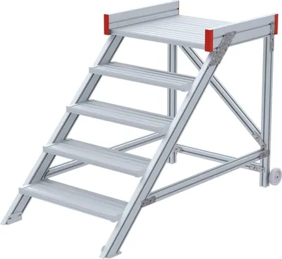 Produktbild von Euroline 514 Anstieg 45° 800mm Stufenbreite 5 Stufen Alu gerieft