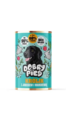 Zdjęcie produktu dla DOBRI PITI Królik z jabłkiem i marchewką - mokra karma dla psów - 400 g
