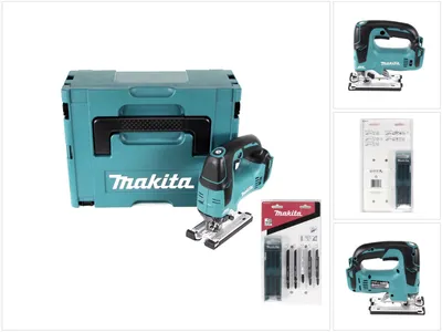 Zdjęcie produktu dla Wyrzynarka akumulatorowa Makita DJV 182 ZJ 18V Brushless Solo + 14x brzeszczot + Makpac - bez akumulatora, bez ładowarki