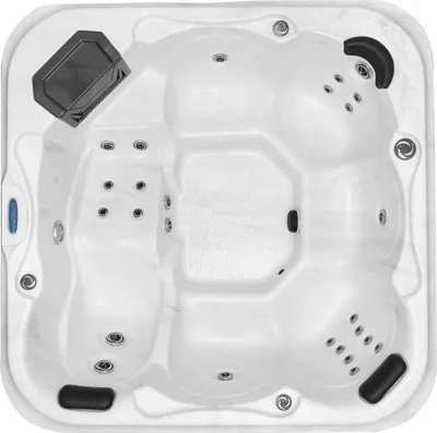 Produktbild von Outdoor Whirlpool Tirol inkl. Abdeckung und Stiege - 210 x 210 x 80cm