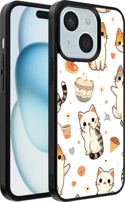 Produktbild von Handyhülle passend für iPhone 15 mit Katzenaufdruck - TPU Back Cover Case Cat Design