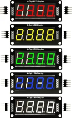 Produktbild von LED Segmentanzeige 0,56", 4 Zahlen, Uhr / Dezimal - 5 Farben Farbe: Grün