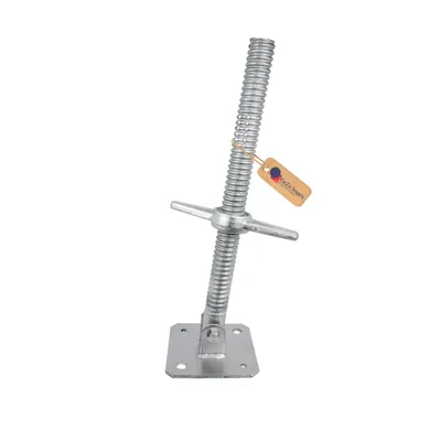 Immagine prodotto di GeZu Impex® mandrino per impalcature orientabile 800 mm, Ø 38 mm, mandrino inclinabile per impalcature, mandrino per impalcature gambe per impalcature con piastra di appoggio mobile