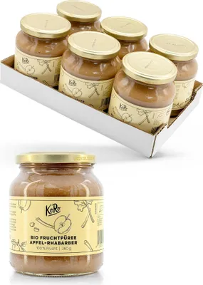 Produktbild von KoRo I  Fruchtpüree Apfel-Rhabarber 6 x 360 g
