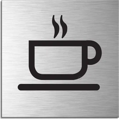 Produktbild von Schild - Pausenraum | Türschild 120 x 120 mm Aluminium selbstklebend