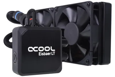 Zdjęcie produktu dla Alphacool Eisbaer LT240 CPU, Chłodnica cieczy all-in-one, 12 cm, 550 RPM, 1700 RPM, 108 m³/h, Czarny