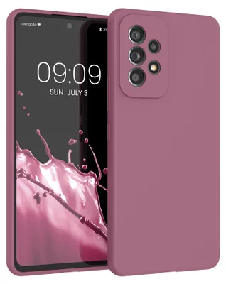 Produktbild von kwmobile Handyhülle für Samsung Galaxy A53 5G Hülle - Case Silikon - Kabelloses Laden - Schutzhülle Cover in Dark Rose