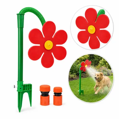 Produktbild von Garten Wassersprinkler Sonnenblume 3/4 Zoll Anschluss Rotationssprenger Outdoor Bewässerung Spielspaß für Sommer Garten