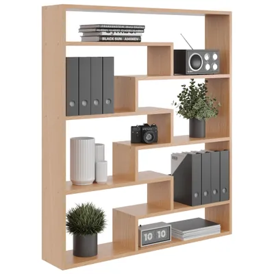 Produktbild von Bücherregal Buche – offenes Standregal aus Holzoptik, dekoratives Bücherregal für Wohnzimmer, Büro, Kinderzimmer oder Flur