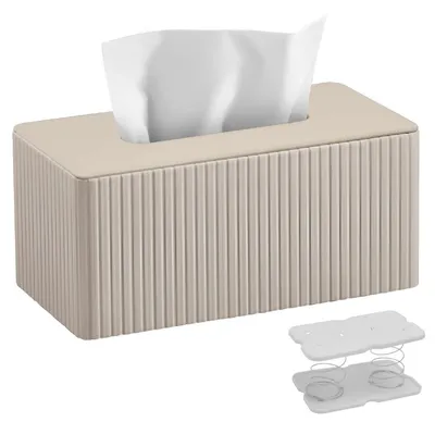Productafbeelding van Cosmetische opbergdoos, Polyurethanleer, melkthee-design, 25,2 x 13,8 x 11,4 cm